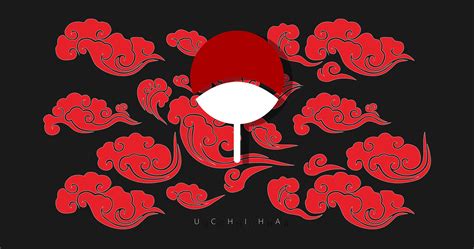 Download Uchiwa Symbol Akatsuki Cloud iPhone Wallpaper | Wallpapers.com