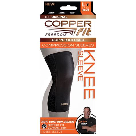 Copper Fit Freedom Knee Sleeve LG Black | Walgreens