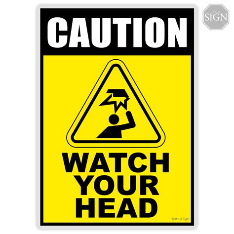 Watch Your Head Sign - Laminated Signage - A4 Size | Shopee Philippines