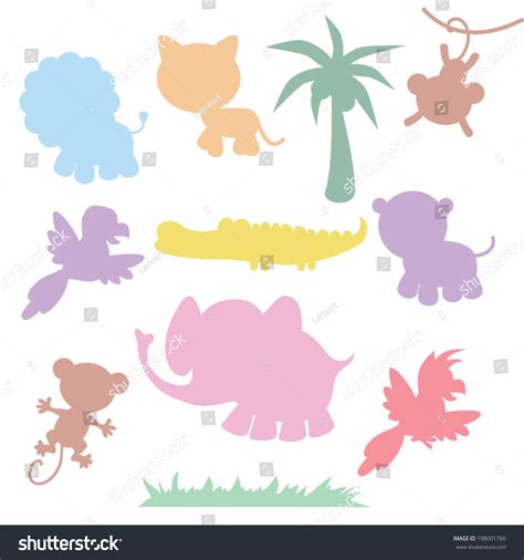 Safari Silhouette Vector Illustration Stock Vector (Royalty Free) 198001766 | Shutterstock