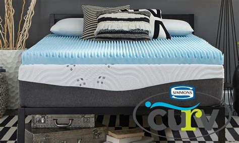 Simmons Curv 4" Reversible Gel Mattress Topper | Groupon