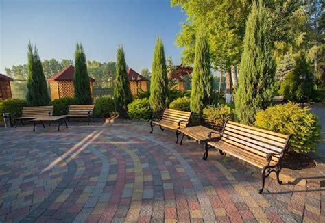 Premium Photo | Wooden bench at a park