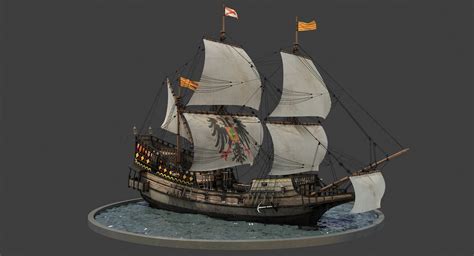 3D model galleon realistic prop - TurboSquid 1379827