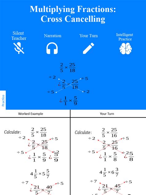 VT Multiplying Fractions Cross Cancellation | PDF