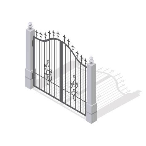 Modern Iron Gate Background Illustrations, Royalty-Free Vector Graphics & Clip Art - iStock