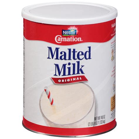 Nestle Carnation Original Malted Milk Powder Packaged Malt Powder 40 Oz ...