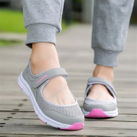 Women Sneakers Summer Casual Shoes Breathable Mesh Lightweight Non slip ...