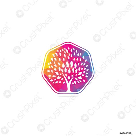 Green tree vector logo design - stock vector 4361768 | Crushpixel