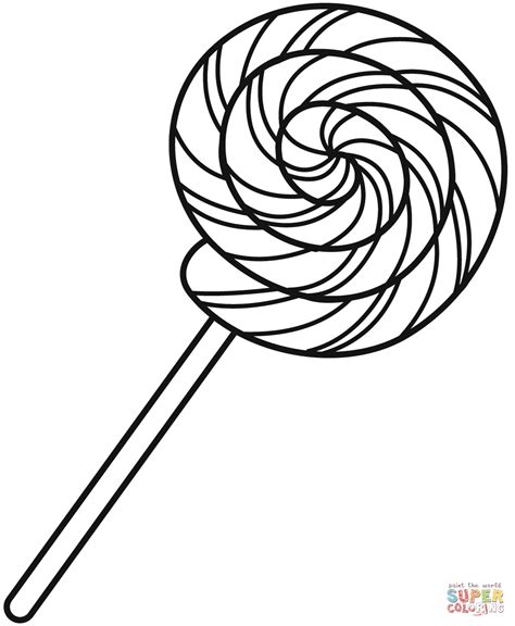 Lollipop coloring page | Free Printable Coloring Pages