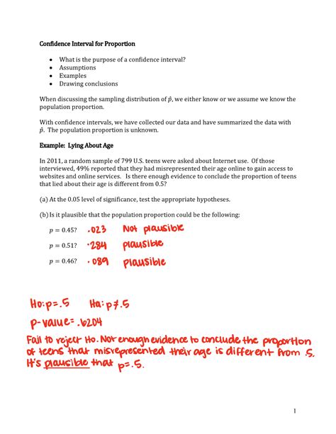 confidence interval for p - Confidence Interval for Proportion What is ...