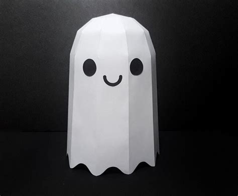 Halloween Ghost Papercraft Low Poly Printable DIY Template - Etsy | Paper crafts, Diy template ...