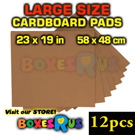 Large Cardboard 19 x 23 inches 12 pcs Thick Corrugated Card Board Pads ...