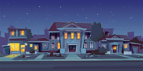 Free Vector | Night background with rental of house