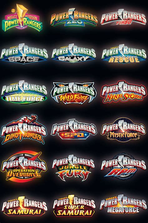 All the Power Rangers TV Seasons! I know I'm 16 and I don't care but I still watch these ...