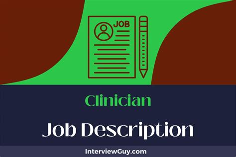 Clinician Job Description [Updated for 2024]