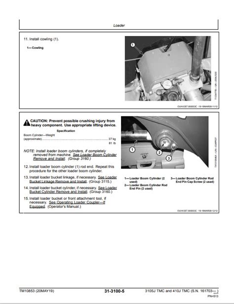 John Deere 310SJ And 410J Backhoe Loader Repair Technical Manual