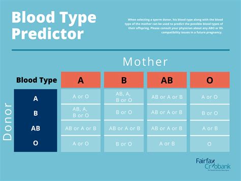 Blood Type Compatibility Predictor | Fairfax Cryobank Sperm Bank