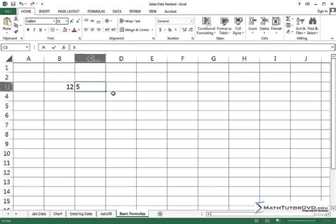 Lesson 16 - Performing Arithmetic With Basic Formulas - YouTube