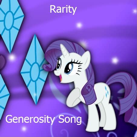 Mlp Rarity Generosity Song Album Cover by twidashfan1234 on DeviantArt