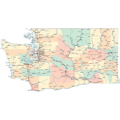 Washington Road Map - WA Road Map - Washington Highway Map