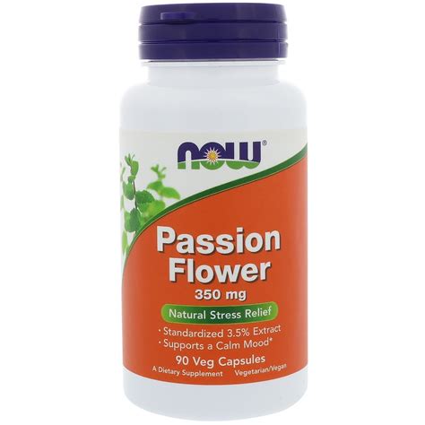 Now Foods, Passion Flower, 350 mg, 90 Veg Capsules | By iHerb