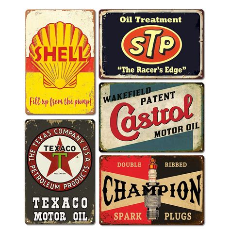 Vintage Metal Tin Signs Retro Garage Signs For Men Wall Decorations Old ...