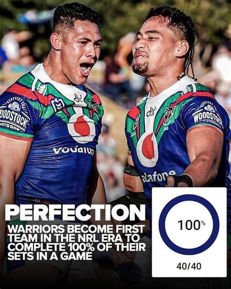 Warriors become first team in the NRL era to complete 100% of their ...