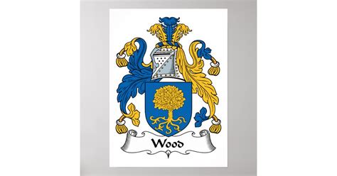 Wood Family Crest Poster | Zazzle