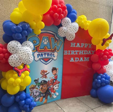 Pawpatrol or SuperHero Theme Birthday Party Wall Backdrop, Photo Prop, Photo Backdrop, Classroom ...