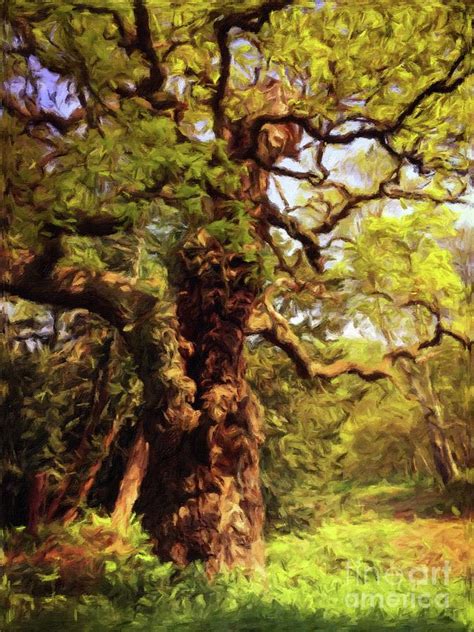 Sherwood Forest Oak in Summer Painting by Esoterica Art Agency | Fine Art America