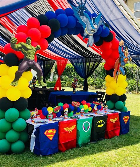 Gorgeous Kids Party Inspiration!! #kidsdecoratingideas #kidspa… | Avengers birthday party ...