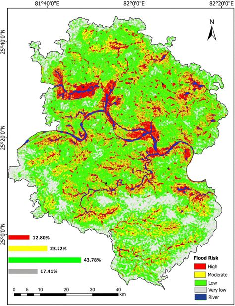 Flood risk map produced by GIS-AHP process | Download Scientific Diagram