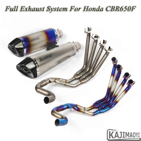 Aliexpress.com : Buy CBR650 Motorcycle Full Exhaust System For Honda CBR650F Modifird Slip on ...