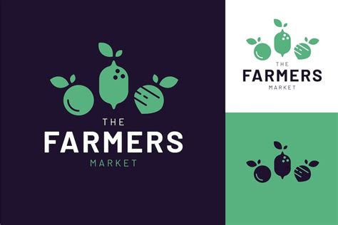 Free Vector | Flat design farmers market logo