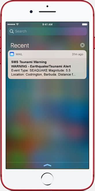 Earthquake & Tsunami Alerts to your cell phone