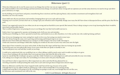 Bitterness | SCRIPTURE HOUSE PUBLICATIONS