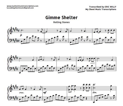 Gimme Shelter (Rolling Stones) Sheet music and midi file