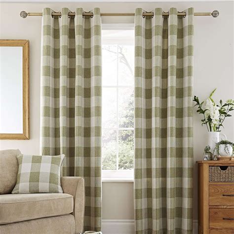 Skye Green Eyelet Curtains | Green curtains living room, Green eyelet ...