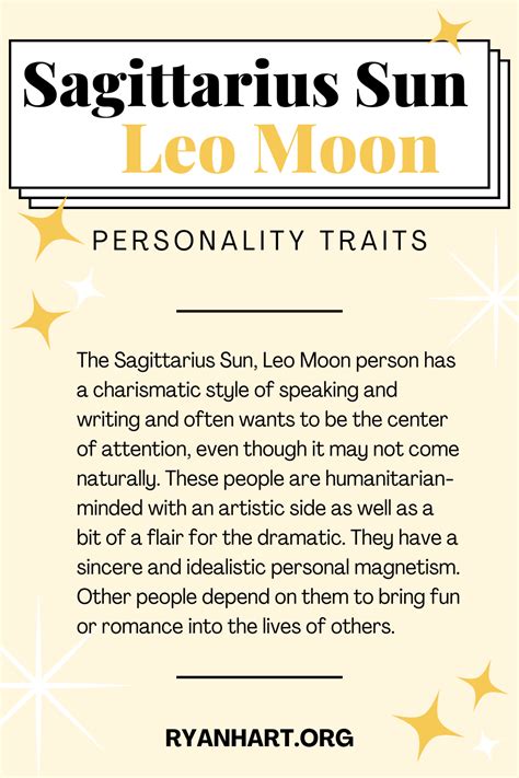 Sagittarius Sun Leo Moon Personality Traits | Ryan Hart