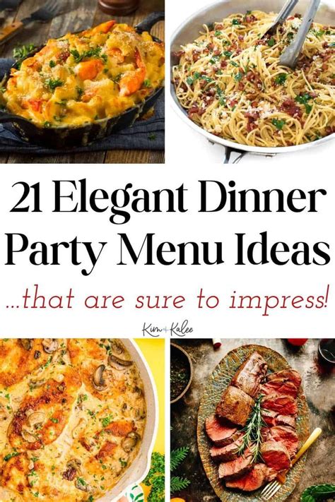 elegant dinner party menu ideas that are sure to inspire