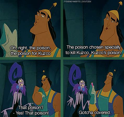 When Kronk was just double-checking with Yzma: | Disney movie funny ...