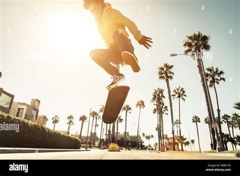 Skater boy on the street in Los angeles. Skateboarding in venice, California Stock Photo - Alamy