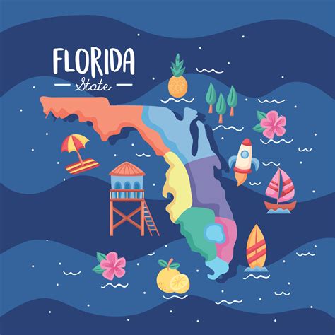 florida sunshine state lettering 11136749 Vector Art at Vecteezy