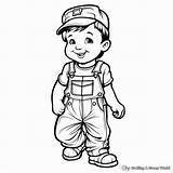 Overalls Coloring Pages  Free & Printable sketch template