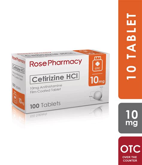 Cetirizine 10mg Tablet - Rose Pharmacy Generics - 10'S - Rose Pharmacy Medicine Delivery