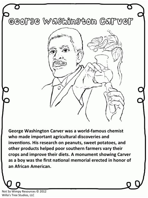 George Washington Carver Coloring Page - Coloring Home