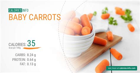 Baby Carrots Calories and Nutrition (100g)