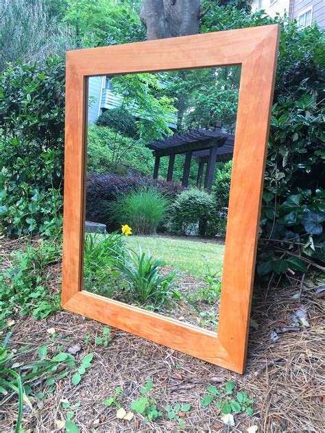 Cherry Wood Mirror - Etsy