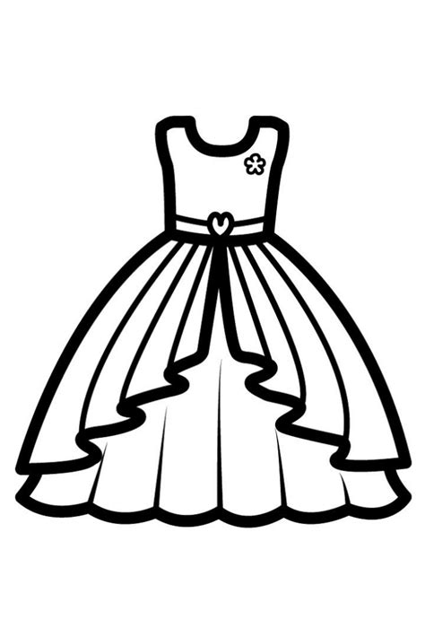 👗👗 Barbie Dress Coloring Pages for Kids - Barbie Dress Drawing Book - Dress for Drawing ...