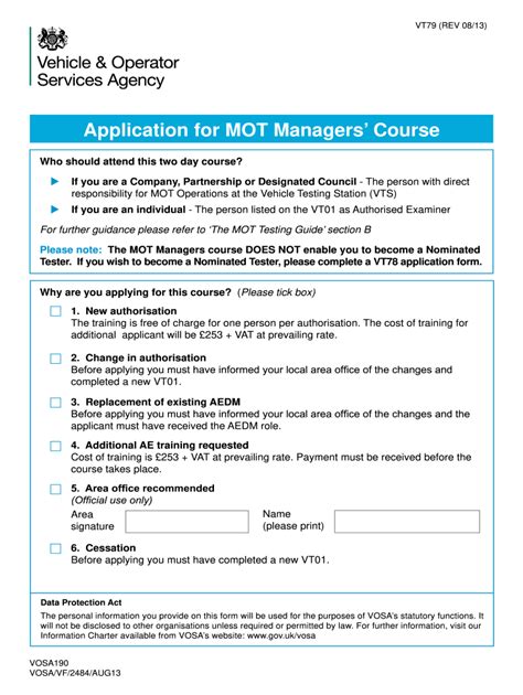 Mot vt79 form 2013: Fill out & sign online | DocHub